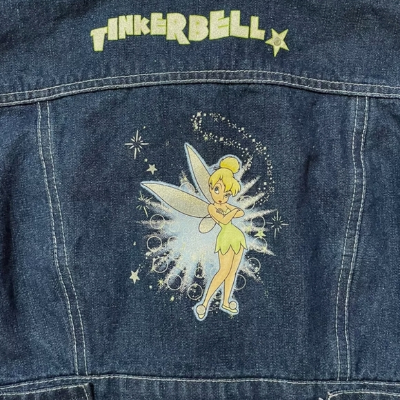 Disney Girls Tinkerbell Denimn Jacket 7/8 - Picture 6 of 10